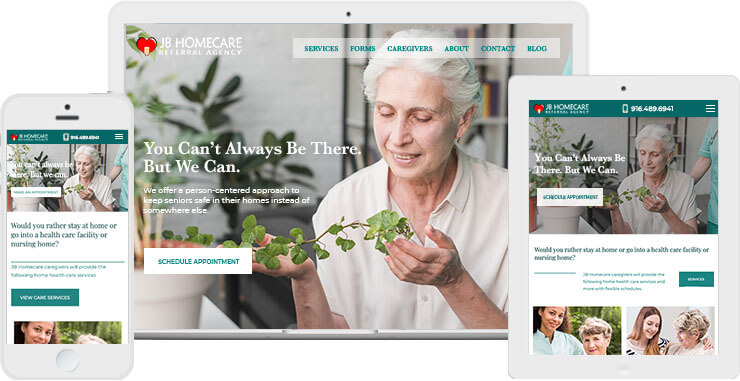 Best Home Care Website Design - JB Homecare