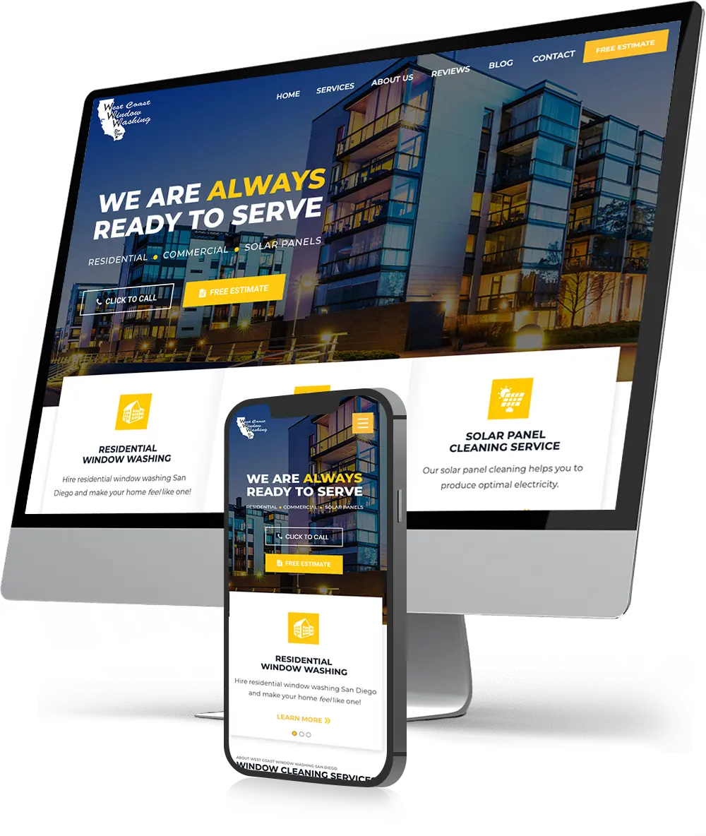 Best Window Cleaning Website Design | Envisager Studio