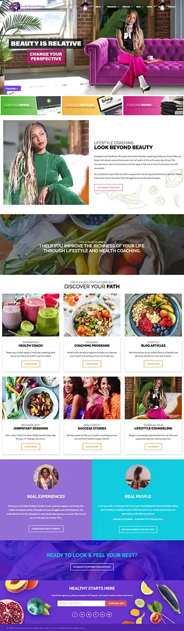 Health Coach Website Design by Envisager Studio