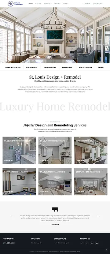 Home Remodeling Website Design by Envisager Studio