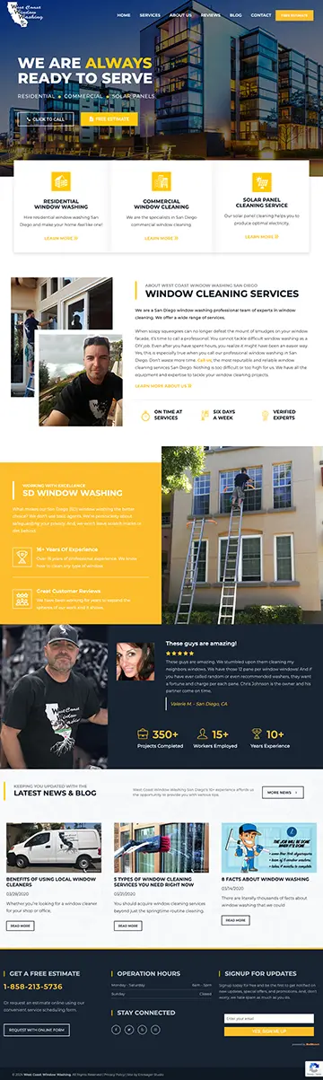 Best Window Cleaning Website Design by Envisager Studio