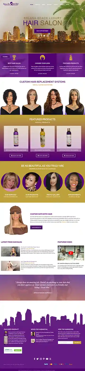 Best Hair Salon Website Design by Envisager Studio